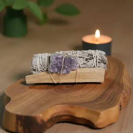 Trio Sacré Sauge, Palo Santo & Améthyste