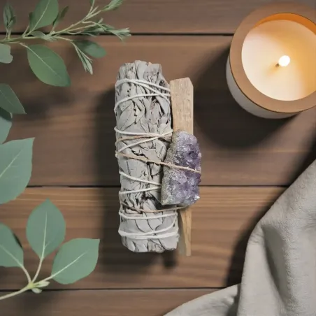 Trio Sacré Sauge, Palo Santo & Améthyste