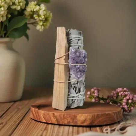 Trio Sacré Sauge, Palo Santo & Améthyste