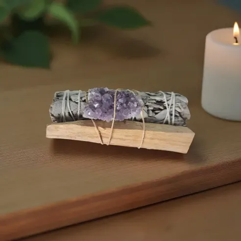 Trio Sacré Sauge, Palo Santo & Améthyste