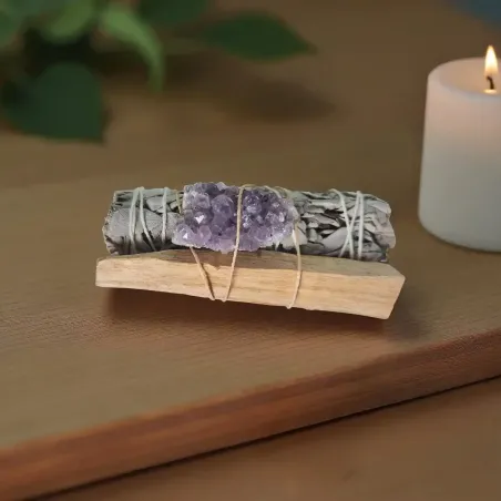 Trio Sacré Sauge, Palo Santo & Améthyste