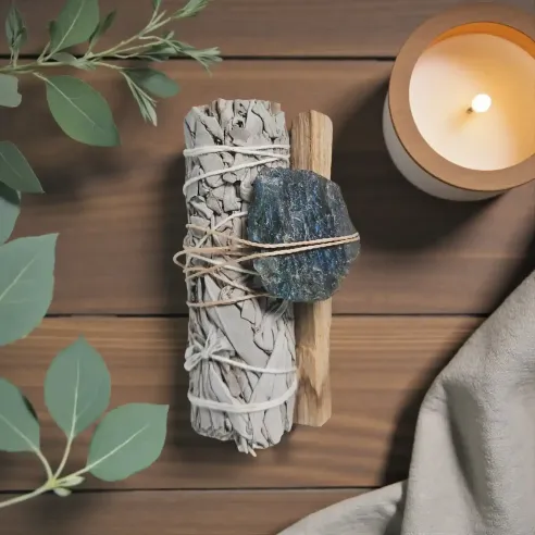 Trio Sacré Sauge, Palo Santo & labradorite