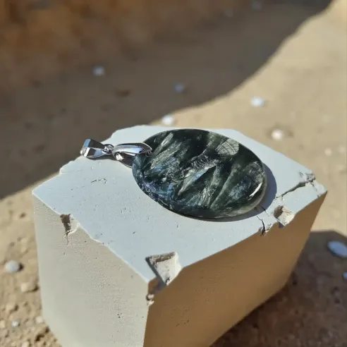 Pendentif Séraphinite Anayel – Connexion Angélique & Spirituel