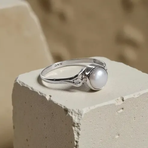 Bague Galaé Perle – Élégance Elfique & Harmonie Intérieure