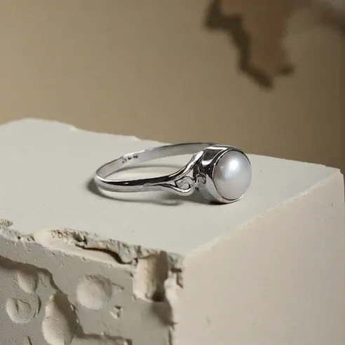 Bague Galaé Perle – Élégance Elfique & Harmonie Intérieure