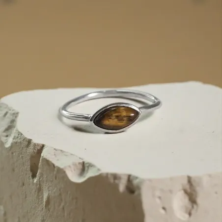 Bague Iris Oeil de Tigre – Ancrage & Protection Énergétique