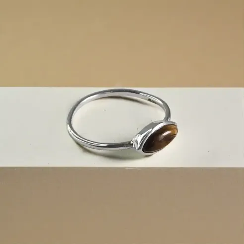 Bague Iris Oeil de Tigre – Ancrage & Protection Énergétique