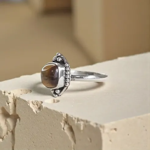 Bague Maelle Oeil de Tigre – Ancrage & Protection Énergétique