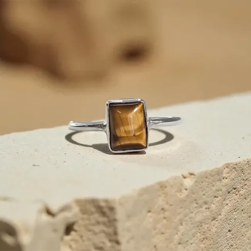 Bague Nyss Oeil de Tigre – Force & Protection Ancrée