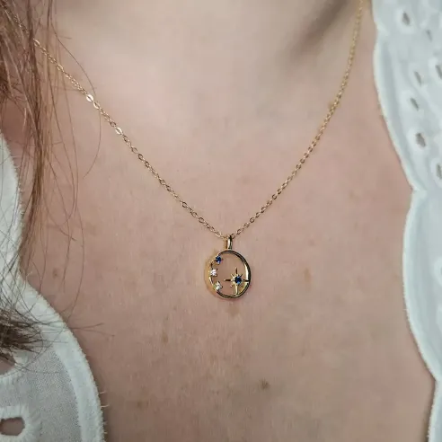 Collier Étoile Quartz Rose – Amour & Sérénité – Argent