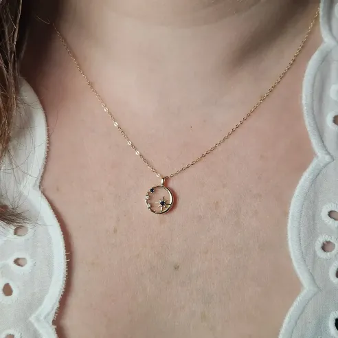 Collier Étoile Quartz Rose – Amour & Sérénité – Argent