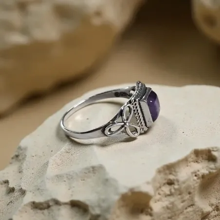 Bague Lysandre Améthyste – Intuition, Sérénité & Protection