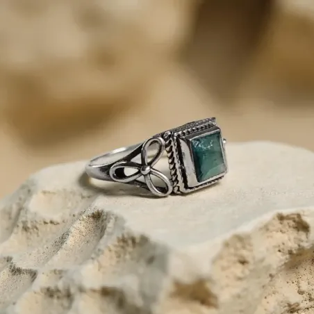 Bague Lysandre Émeraude – Cœur Ouvert, Amour & Renouveau