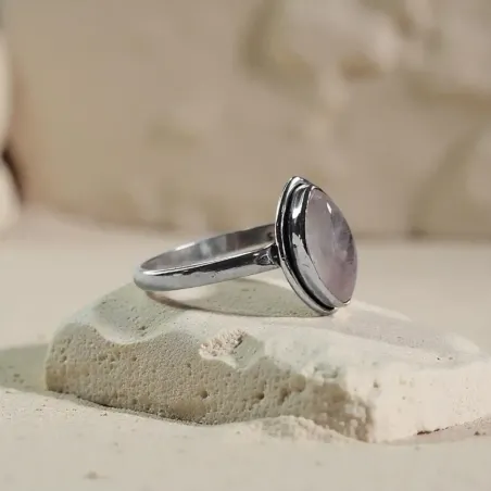 Bague Marquise Quartz Rose – Tendresse & Énergie du Cœur