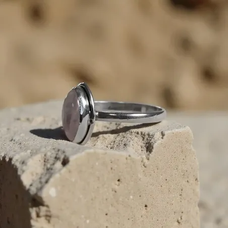 Bague Marquise Quartz Rose – Tendresse & Énergie du Cœur