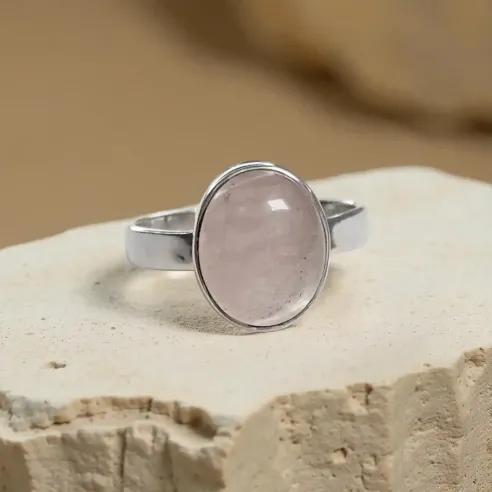 Bague Ysild Quartz Rose – Douceur & Ancrage Émotionnel