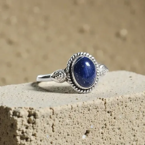 Bague Apolline Lapis Lazuli – Intuition, Vérité & Élégance