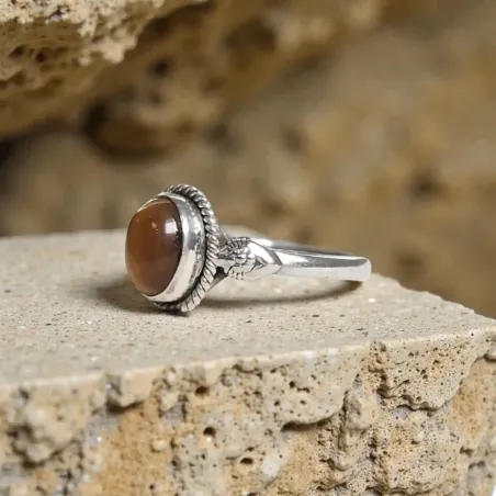 Bague Apolline Oeil de Tigre – Confiance & Énergie solaire