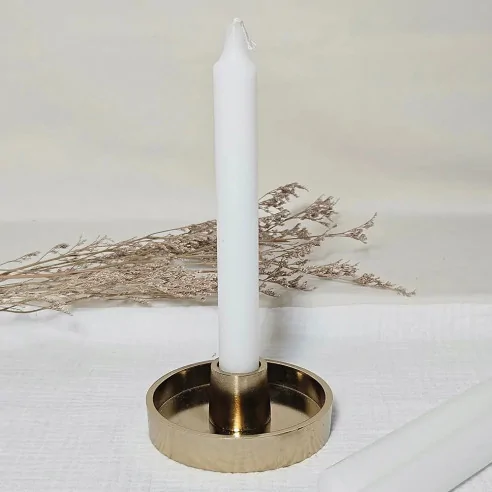 Cierge Blanc Teinté Masse – rituel de lumière et prière