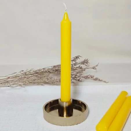 Cierge Jaune Teinté Masse – clarté mentale et lumière