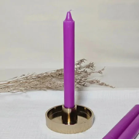 Cierge Violet Teinté Masse – spiritualité et transmutation