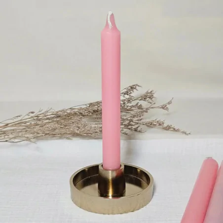 Cierge Rose Teinté Masse – amour et guérison du cœur