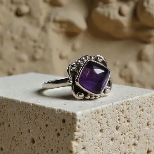 Bague Eron Améthyste – Calme Intérieur & Intuition