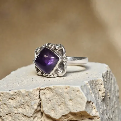 Bague Eron Améthyste – Calme Intérieur & Intuition
