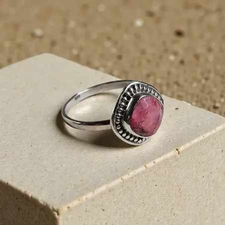 Bague Eron Rhodochrosite – Guérison du Cœur & Amour de Soi