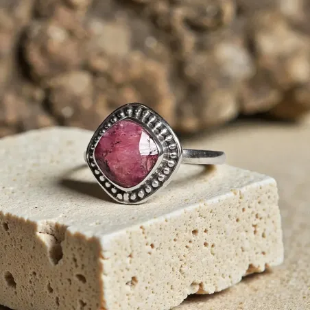 Bague Eron Rhodochrosite – Guérison du Cœur & Amour de Soi