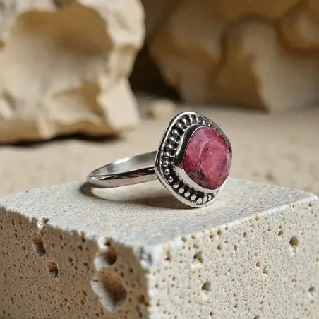 Bague Eron Rhodochrosite – Guérison du Cœur & Amour de Soi