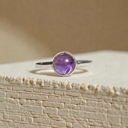 Bague Evy Améthyste – Intuition & Sérénité Émotionnelle