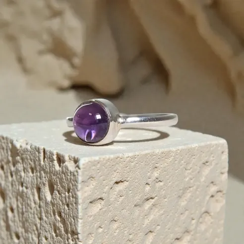 Bague Evy Améthyste – Intuition & Sérénité Émotionnelle