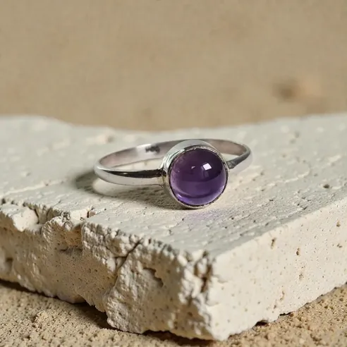 Bague Evy Améthyste – Intuition & Sérénité Émotionnelle