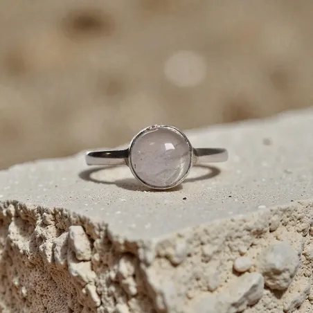 Bague Evy Quartz Rose – Douceur & Amour de Soi