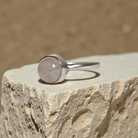 Bague Evy Quartz Rose – Douceur & Amour de Soi