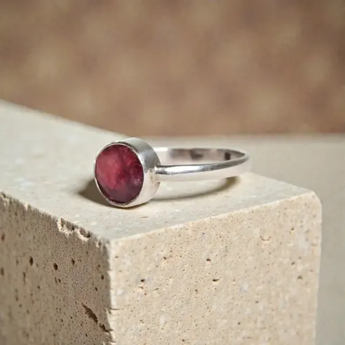 Bague Evy Rhodochrosite – Guérison & Tendresse