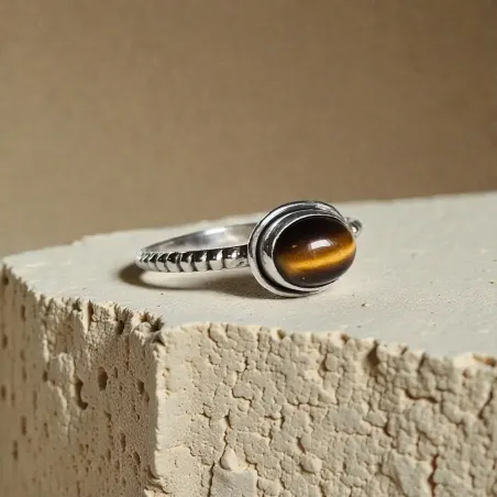 Bague Léonie Oeil de Tigre – Confiance & Protection Énergétique