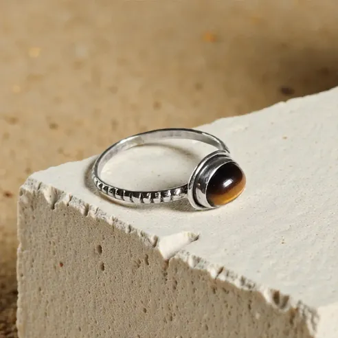 Bague Léonie Oeil de Tigre – Confiance & Protection Énergétique