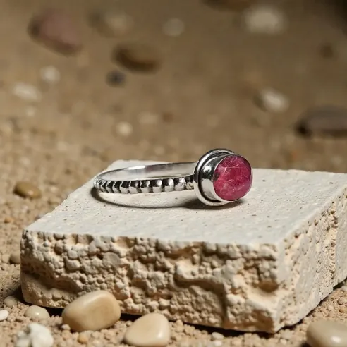 Bague Leonie Rhodochrosite – Guérison du Cœur & Amour de Soi
