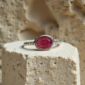 Bague Leonie Rhodochrosite – Guérison du Cœur & Amour de Soi