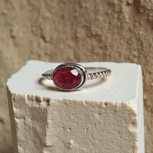 Bague Leonie Rhodochrosite – Guérison du Cœur & Amour de Soi