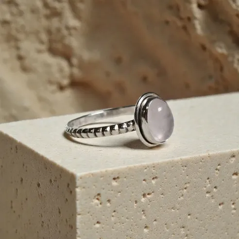 Bague Nelys Quartz Rose – Douceur Émotionnelle & Amour