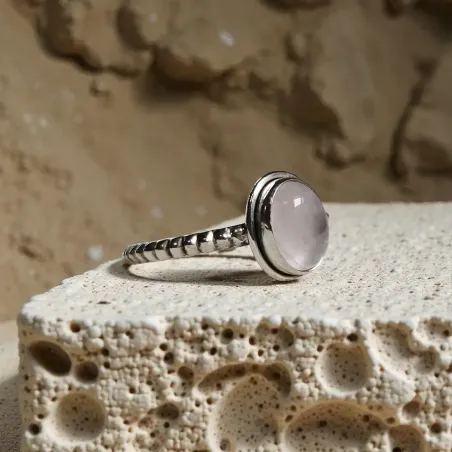 Bague Nelys Quartz Rose – Douceur Émotionnelle & Amour