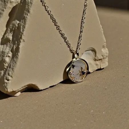 Collier Étoile Quartz Rose – Amour & Sérénité – Argent