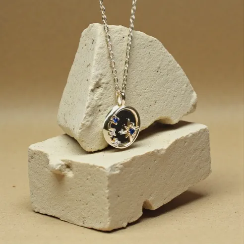 Collier Étoile Obsidienne Noire – Protection & Élégance