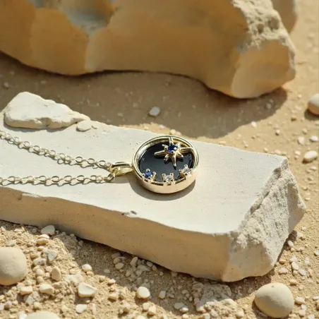 Collier Étoile Obsidienne Noire – Protection & Élégance