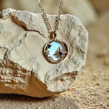 Collier Étoile Labradorite – Intuition & Protection