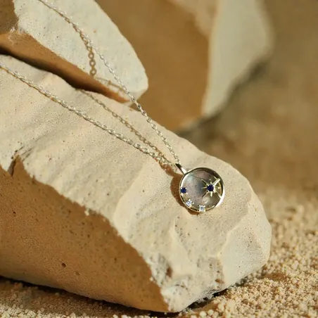 Collier Étoile Labradorite – Intuition & Protection