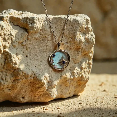 Collier Étoile Labradorite – Intuition & Protection
